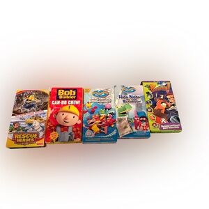 Bob the Builder and Friends, Rescue Heroes, Tubbdubbers, 321 Penguins VHS tapes